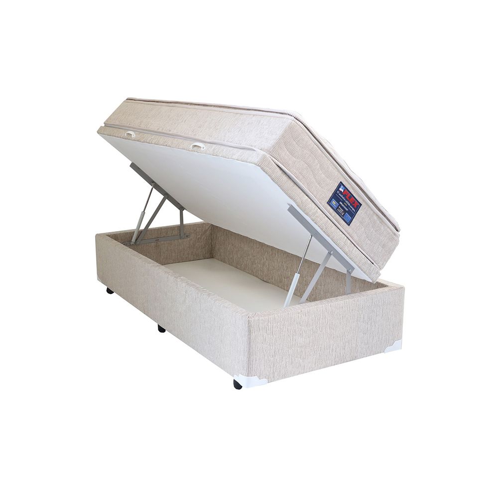 Cama Box Baú com Colchão Solteiro Americano Flex Tenerife - 096x203 -  megacolchoes